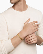 Curb Chain Angular Link Bracelet in 18K Yellow Gold, 8.7mm